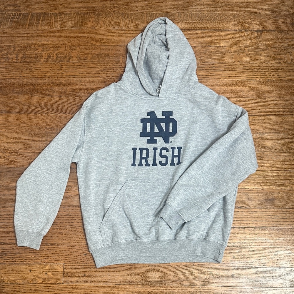 Gray Notre Dame Hoodie for Boys szL 10/12